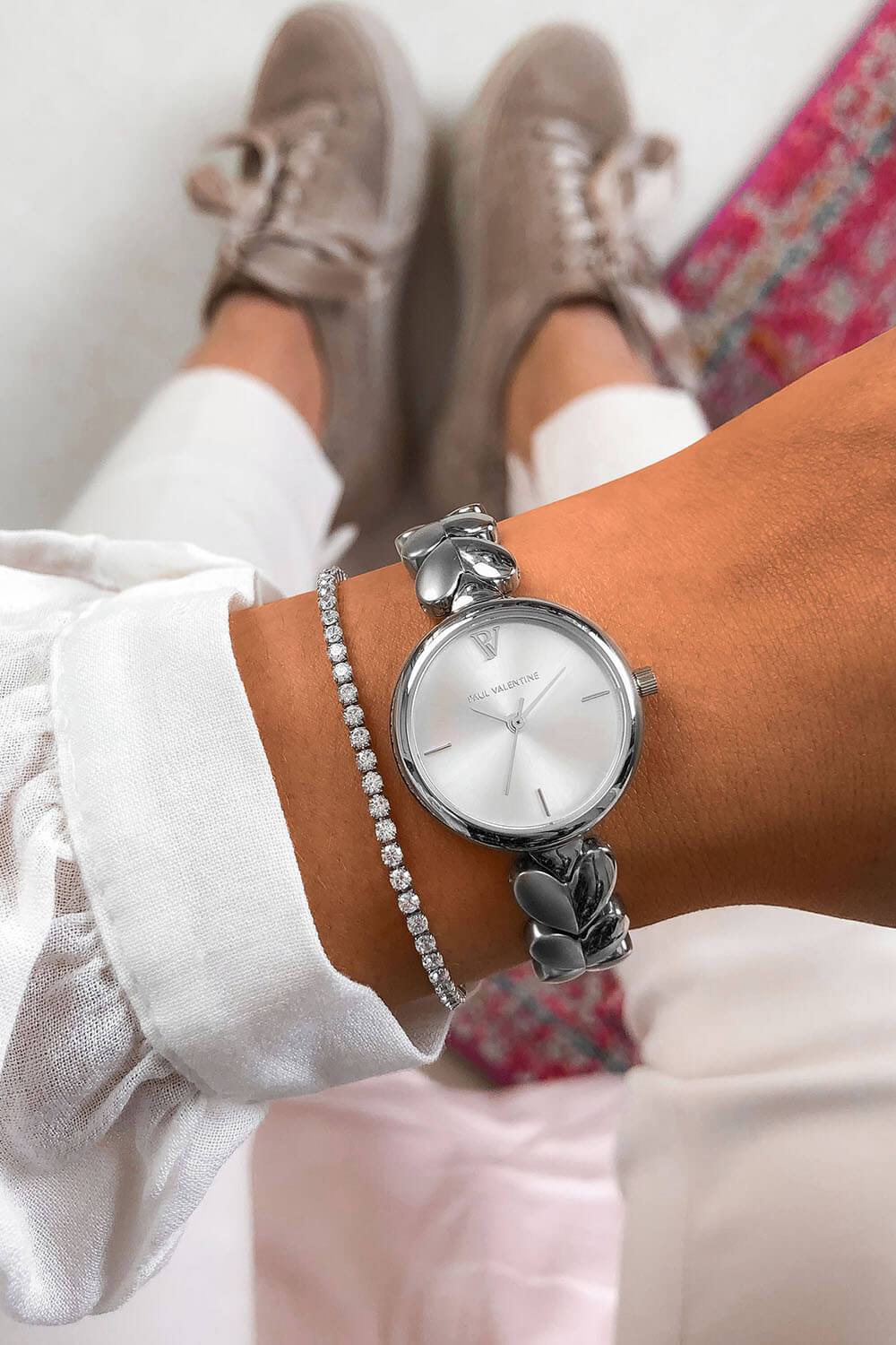Detailansicht des Paul Valentine Sparkling Tennis Bracelet Slim