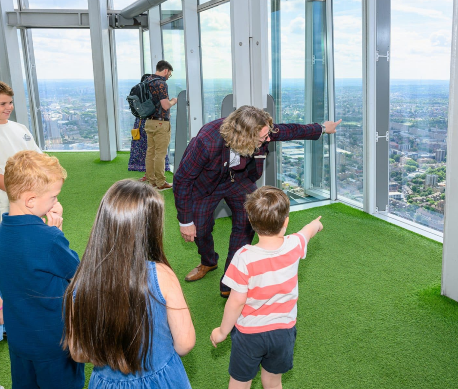 Children exploring The View from The Shard