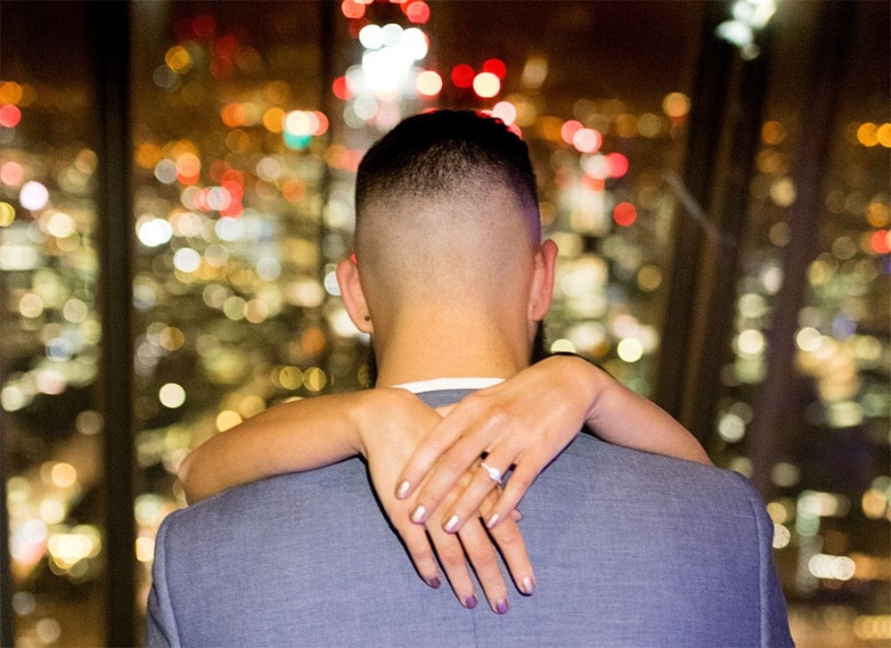 Proposal setting at The View from The Shard