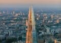Visitors enjoying a London view from The View from The Shard