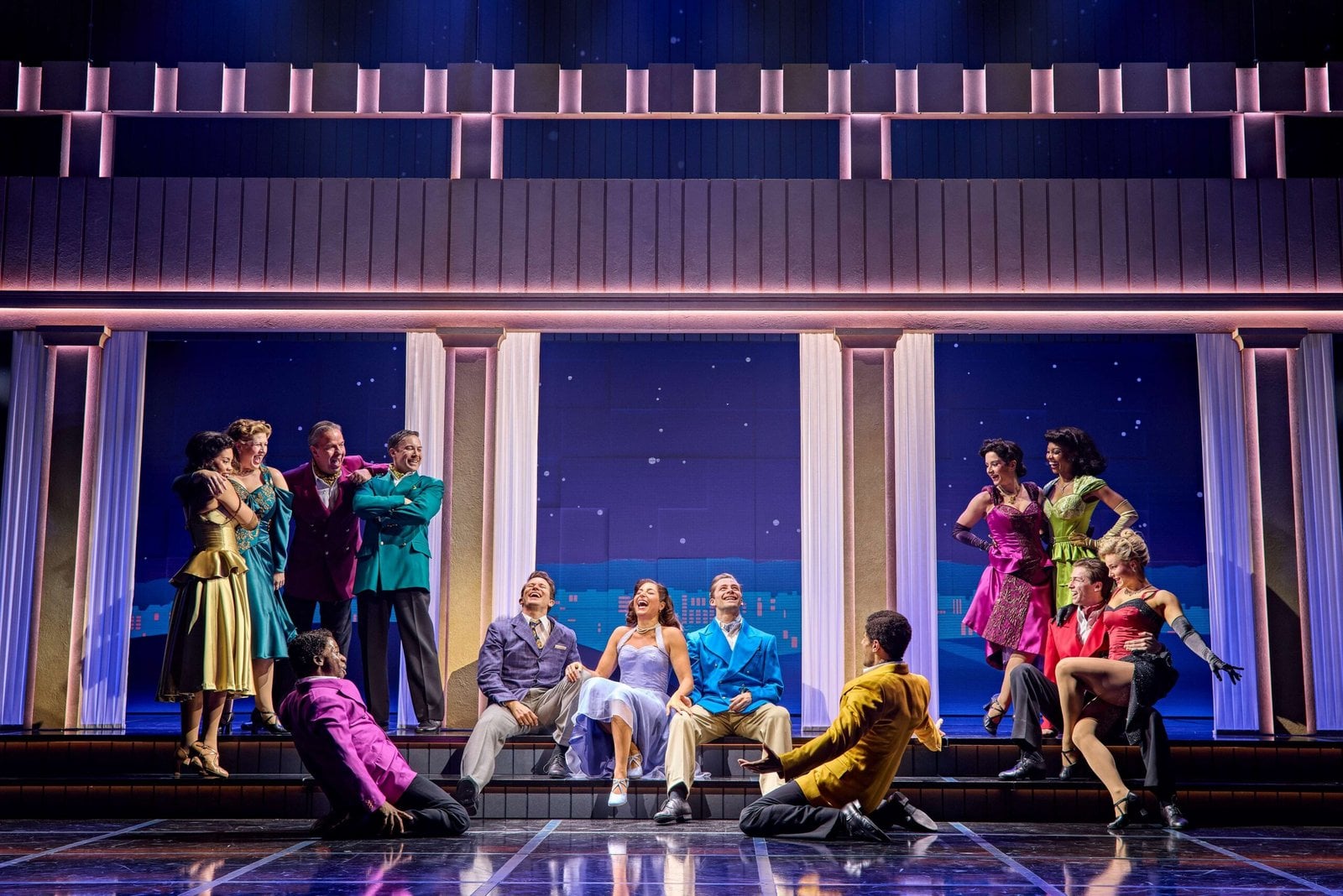 Sinatra the Musical cast in a different production scene