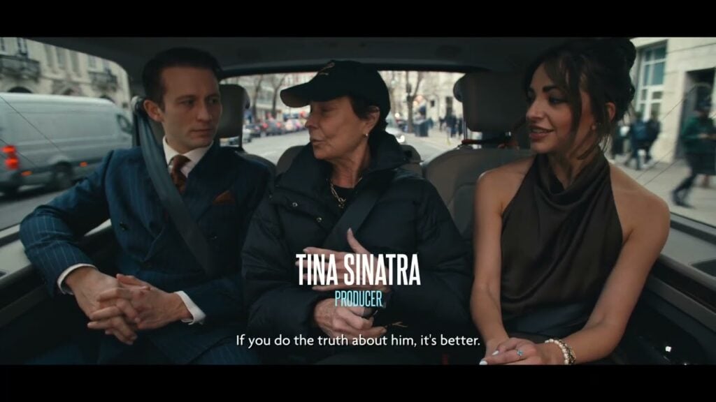 Official video still showing a scene from Sinatra the Musical