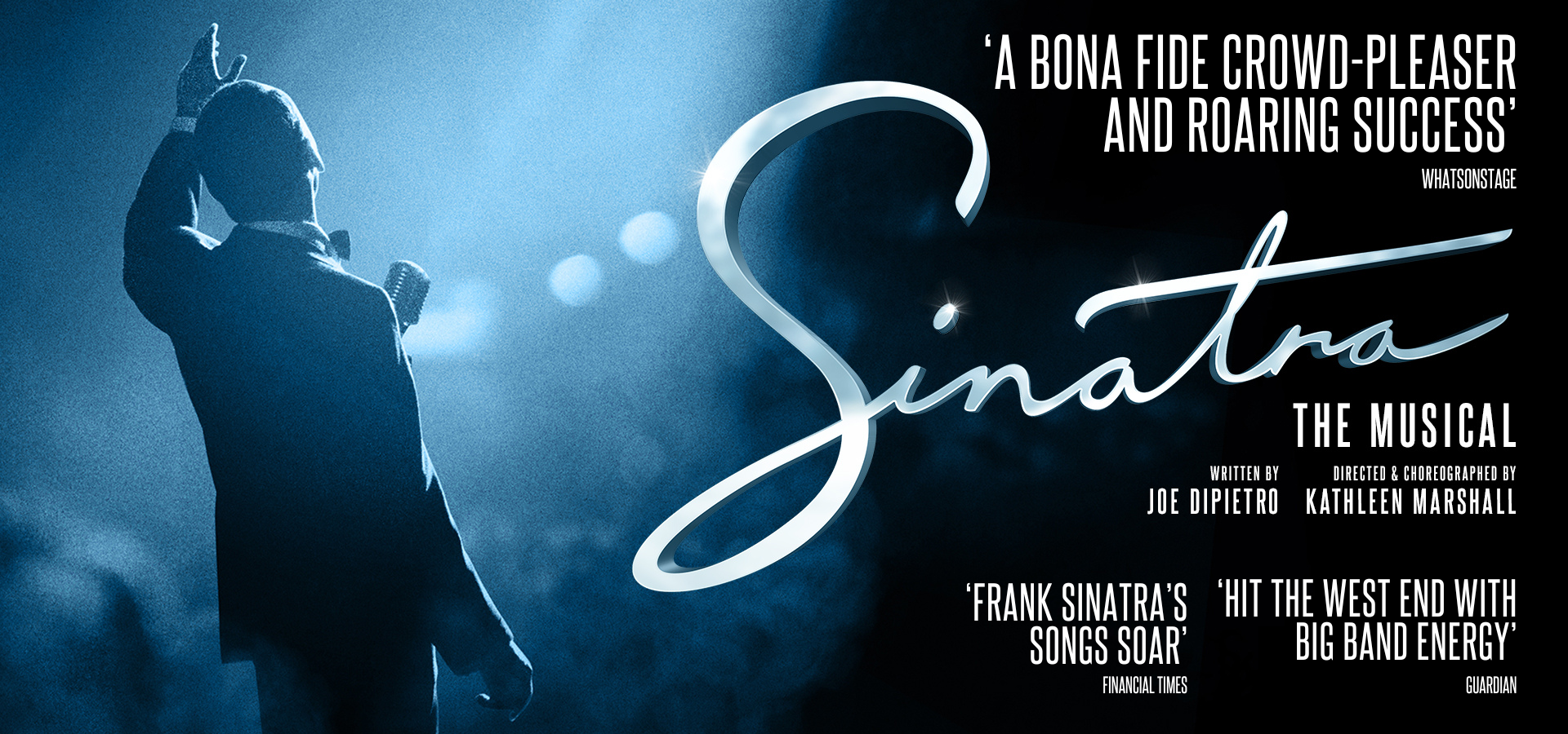 The official Sinatra the Musical homepage banner