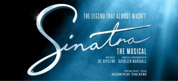 Wide theatrical scene promoting Sinatra the Musical