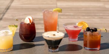 Cocktails served at View Boston