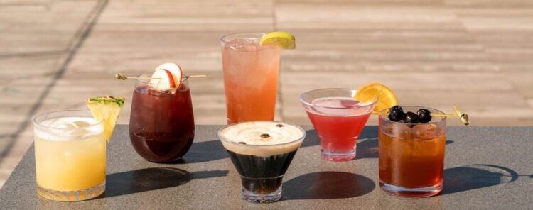 Cocktails served at View Boston