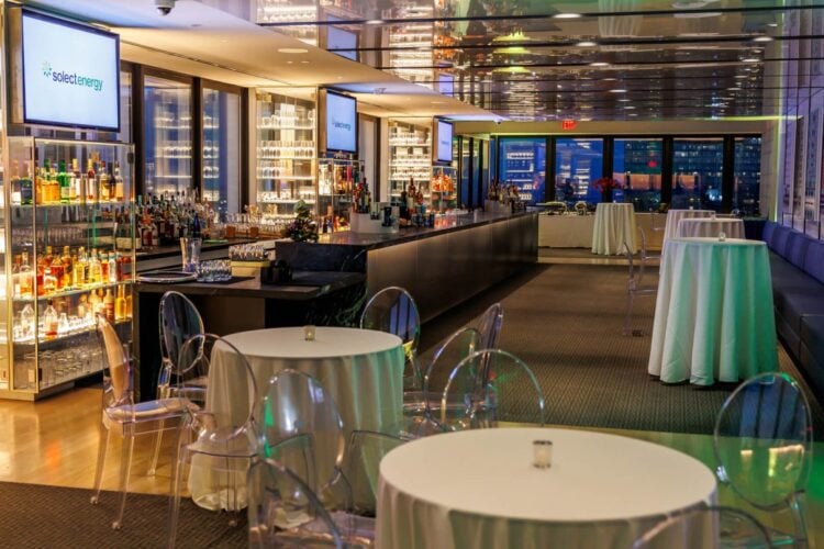 Bar event space at View Boston