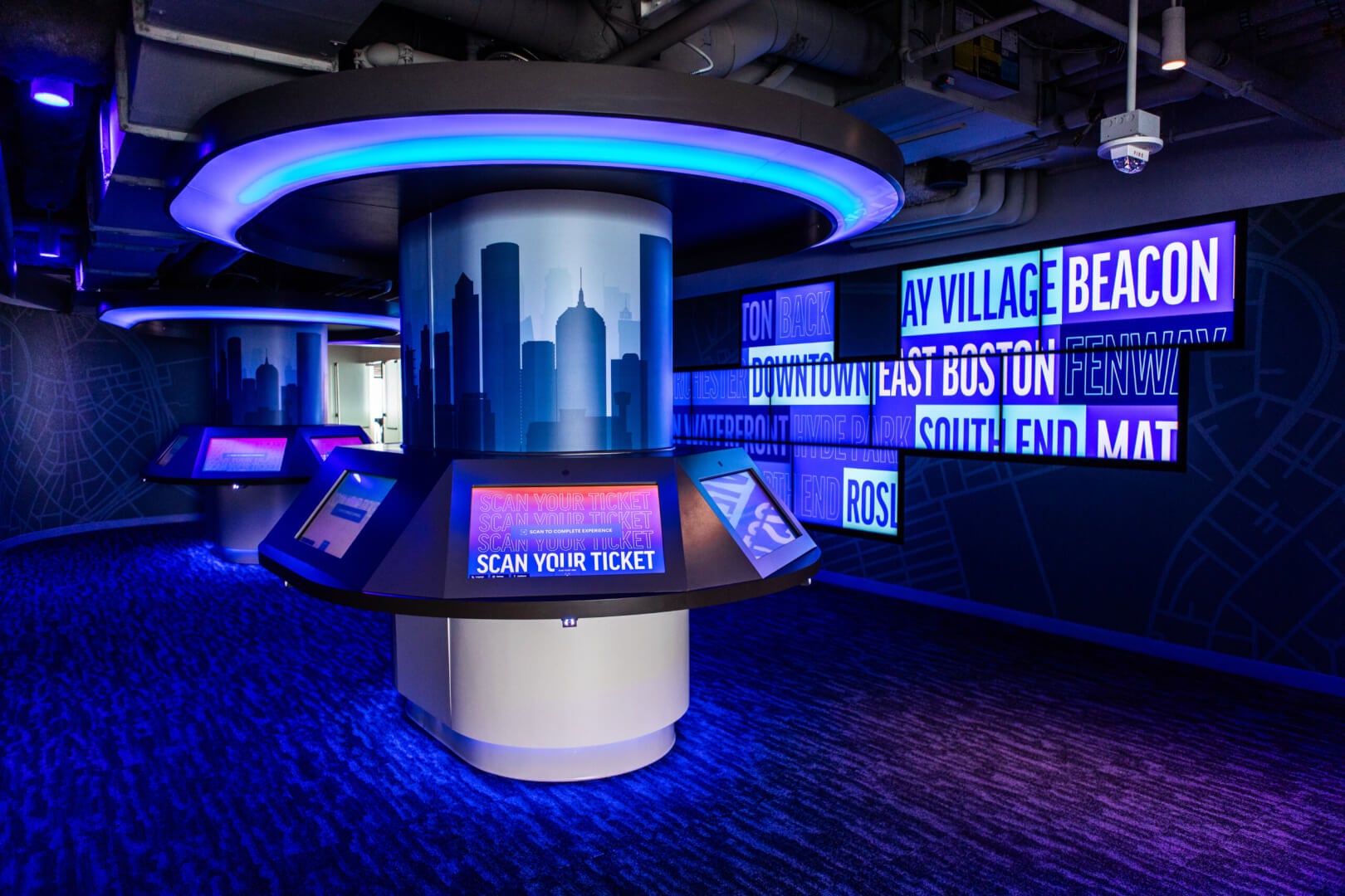 An interactive ticket exhibit space at View Boston.