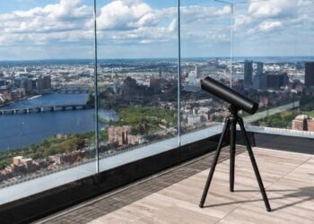Boston skyline viewed from the observation deck
