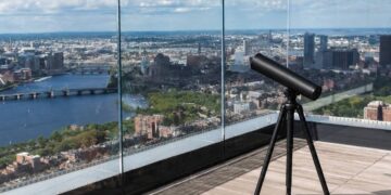 Boston skyline viewed from the observation deck