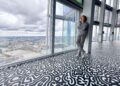 Mr Doodle artwork covering a viewing window at The View from The Shard
